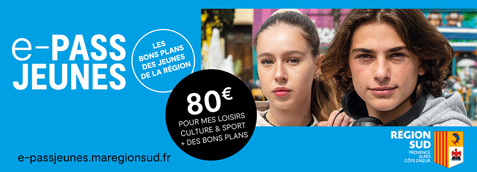 e-PASS JEUNES : Les bons plans des jeunes de la Région - 80€ pour mes loisirs culture et sport